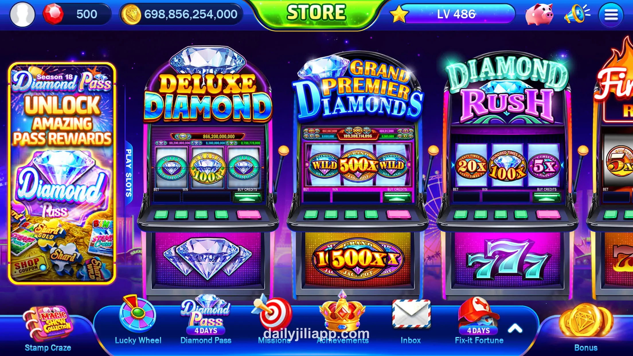 Game Selection Screen